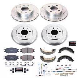 PowerStop Z23 Evolution Sport Disc and Drum Brake Upgrade Kits for 2004-2005 ACCENT - K15155DK