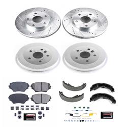 PowerStop Z23 Evolution Sport Disc and Drum Brake Upgrade Kits for 2003-2005 RAV4 - K15229DK