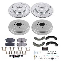 PowerStop Z23 Evolution Sport Disc and Drum Brake Upgrade Kits for 2007-2012 VERSA, SENTRA, 2009-2014 CUBE - K15252DK