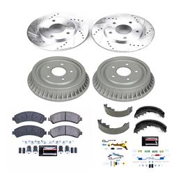 PowerStop Z23 Evolution Sport Disc and Drum Brake Upgrade Kits for 1998-2003 S10, 2000-2003 SONOMA - K15428DK