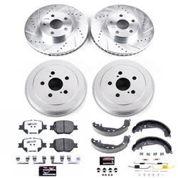 PowerStop Z26 Street Warrior Disc and Drum Brake Upgrade Kits for 2001-2005 CELICA - K15464DK-26