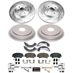 PowerStop Z36 Truck and Tow Disc and Drum Brake Upgrade Kits for 2017-2020 ELANTRA - K15499DK-36