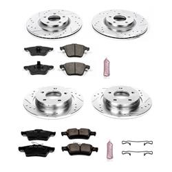 Power Stop K129 Rear Z23 Evolution Brake Kit with Drilled//Slotted Rotors and Ceramic Brake Pads