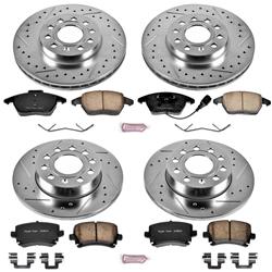 PowerStop Z23 Evolution Sport Brake Upgrade Kits for 2005-2010 JETTA, 2006-2009 RABBIT - K4068