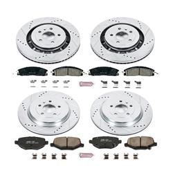 Power Stop K6885 Z23 Evolution Sport Front /& Rear Brake Kit Brake Rotor and Carbon-Fiber Ceramic Brake Pads