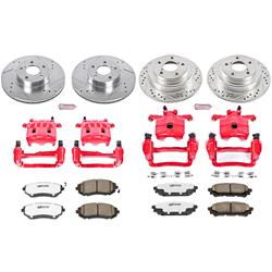 PowerStop Z26 Street Warrior Brake Upgrade Kits with Calipers for 2005-2006 9-2X, 2003-2007 IMPREZA - KC1127-26