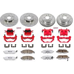 PowerStop Z26 Street Warrior Brake Upgrade Kits with Calipers for 2006-2009 M45, M35, 2007-2008 G35 - KC114A-26