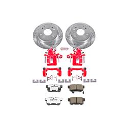 PowerStop Z26 Street Warrior Brake Upgrade Kits with Calipers for 2006-2015 CIVIC, 2013-2015 ILX - KC1243-26