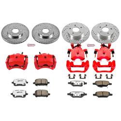 PowerStop Z26 Street Warrior Brake Upgrade Kits with Calipers for 2006-2007 G6, 2004-2008 MALIBU - KC1618-26