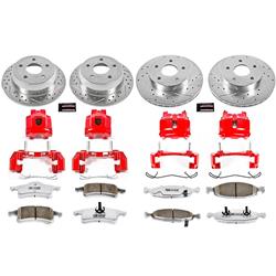 PowerStop Z26 Street Warrior Brake Upgrade Kits with Calipers for 1999-2002 GRAND CHEROKEE - KC2148-26