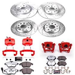 PowerStop Z26 Street Warrior Brake Upgrade Kits with Calipers for 2006-2009 JETTA, GTI, 2006-2008 A3 - KC2260D-26