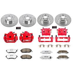 PowerStop Z26 Street Warrior Brake Upgrade Kits with Calipers for 2002-2004 OUTBACK, LEGACY, 2003-2006 BAJA - KC2751-26