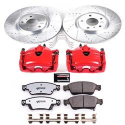 PowerStop Z26 Street Warrior Brake Upgrade Kits with Calipers for 2007-2008 G35, 2008-2013 G37, 2014-2015 Q60 - KC3022B-26