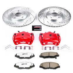 PowerStop Z26 Street Warrior Brake Upgrade Kits with Calipers for 2012-2015 CIVIC, 2005-2006 CR-V, 2013-2015 ILX - KC3055-26