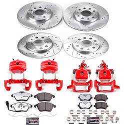 PowerStop Z26 Street Warrior Brake Upgrade Kits with Calipers for 2005-2010 JETTA, 2006-2009 RABBIT - KC4068A-26