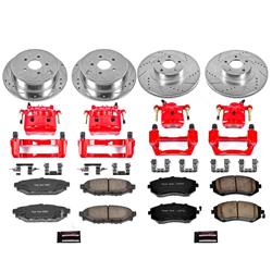 PowerStop Z23 Evolution Sport Brake Upgrade Kits with Calipers for 2009-2010 FORESTER, 2008-2010 IMPREZA - KC4077