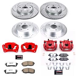 PowerStop Z26 Street Warrior Brake Upgrade Kits with Calipers for 2007-2012 SENTRA - KC4475A-26