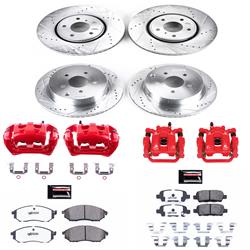 PowerStop Z26 Street Warrior Brake Upgrade Kits with Calipers for 2005-2008 FX35, FX45 - KC4477-26