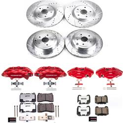 PowerStop Z26 Street Warrior Brake Upgrade Kits with Calipers for 2008-2014 IMPREZA, 2015-2017 WRX STI - KC4490-26