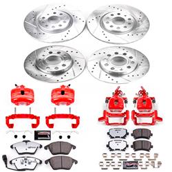 PowerStop Z26 Street Warrior Brake Upgrade Kits with Calipers for 2008 A3, 2006-2010 JETTA - KC5363-26