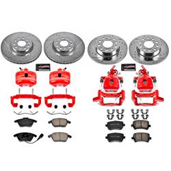 PowerStop Z23 Evolution Sport Brake Upgrade Kits with Calipers for 2008 A3, 2006-2010 JETTA - KC5363