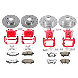 Power Stop KC1445-26,Z26 Front and Rear Brake Caliper Kit-Brake Rotor Brake Pads /& Calipers