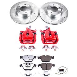 PowerStop Z26 Street Warrior Brake Upgrade Kits with Calipers for 2011-2013 328I XDRIVE, 2013-2015 X1 - KC6073-26