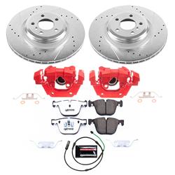 PowerStop Z26 Street Warrior Brake Upgrade Kits with Calipers for 2010-2015 550I GT, 2010-2017 550I GT XDRIVE - KC6416-26