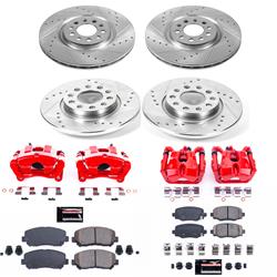 PowerStop Z23 Evolution Sport Brake Upgrade Kits with Calipers for 2015-2017 200, 2014-2020 CHEROKEE - KC6539