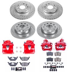 PowerStop Z23 Evolution Sport Brake Upgrade Kits with Calipers for 2013-2015 JETTA - KC7242