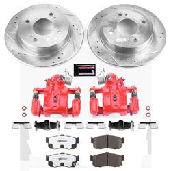 PowerStop Z26 Street Warrior Brake Upgrade Kits with Calipers for 1999-2001 G20, 2000-2001 SENTRA - KC740-26