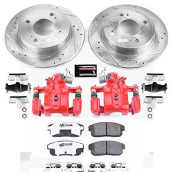PowerStop Z26 Street Warrior Brake Upgrade Kits with Calipers for 2001-2002 G20, 2001 SENTRA - KC741-26