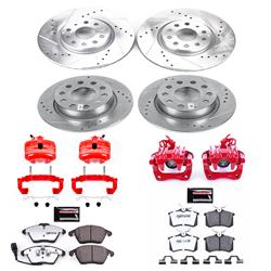 PowerStop Z26 Street Warrior Brake Upgrade Kits with Calipers for 2013 JETTA - KC7530-26
