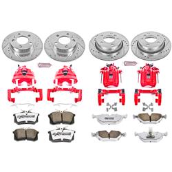 PowerStop Z26 Street Warrior Brake Upgrade Kits with Calipers for 2001-2005 JETTA - KC899-26