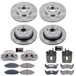 PowerStop Z17 Evolution Plus Stock Replacement Brake Kits with Calipers for 2003-2011 CROWN VICTORIA, GRAND MARQUIS, 2003-2004 MARAUDER - KCOE1365