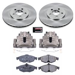 PowerStop Z17 Evolution Plus Stock Replacement Brake Kits with Calipers for 2001-2006 SEBRING, STRATUS - KCOE1684