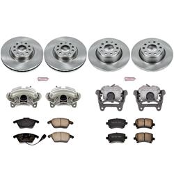 PowerStop Z17 Evolution Plus Stock Replacement Brake Kits with Calipers for 2006-2009 JETTA, GTI, 2006-2008 A3 - KCOE2260D