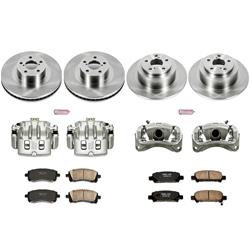 PowerStop Z17 Evolution Plus Stock Replacement Brake Kits with Calipers for 2001 LEGACY, 2001-2002 OUTBACK - KCOE2752