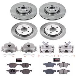PowerStop Z17 Evolution Plus Stock Replacement Brake Kits with Calipers for 2006-2011 V50, S40, 2006-2013 C70 - KCOE4051A