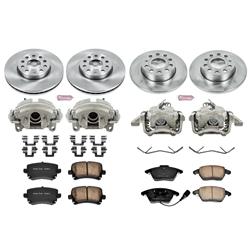 PowerStop Z17 Evolution Plus Stock Replacement Brake Kits with Calipers for 2005-2010 JETTA, 2006-2009 RABBIT - KCOE4068A