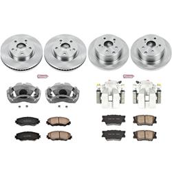 PowerStop Z17 Evolution Plus Stock Replacement Brake Kits with Calipers for 2006-2011 RAV4 - KCOE4100