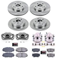 PowerStop Z17 Evolution Plus Stock Replacement Brake Kits with Calipers for 2011-2018 RAV4 - KCOE4100B
