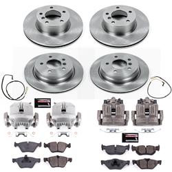 PowerStop Z17 Evolution Plus Stock Replacement Brake Kits with Calipers for 2007 328XI - KCOE4102