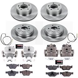 PowerStop Z17 Evolution Plus Stock Replacement Brake Kits with Calipers for 2007 328I, 328XI - KCOE4103