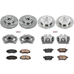 PowerStop Z17 Evolution Plus Stock Replacement Brake Kits with Calipers for 2009-2019 COROLLA, 2009-2013 MATRIX, 2009-2010 VIBE - KCOE4140