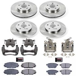 PowerStop Z17 Evolution Plus Stock Replacement Brake Kits with Calipers for 2009-2013 MATRIX, 2009-2010 VIBE - KCOE4142