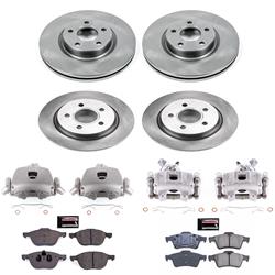 PowerStop Z17 Evolution Plus Stock Replacement Brake Kits with Calipers for 2004-2005 S40, 2005 V50 - KCOE4492A