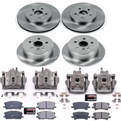 PowerStop Z17 Evolution Plus Stock Replacement Brake Kits with Calipers for 2004-2006 RX330, 2007-2009 RX350 - KCOE4530