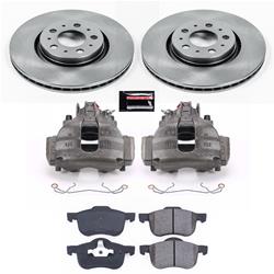 PowerStop Z17 Evolution Plus Stock Replacement Brake Kits with Calipers for 2001-2009 S60, 1999-2006 S80, 2001-2007 V70 - KCOE5193