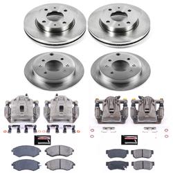 PowerStop Z17 Evolution Plus Stock Replacement Brake Kits with Calipers for 2001-2002 OPTIMA, 2002-2003 SONATA - KCOE5371